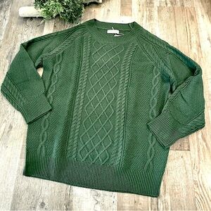 MOSHU Green Longer Length Sweater Size Medium New with Tags